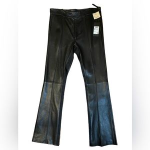 Men’s Leather Pants, made in Italy, size 30, never worn. Brand: Ruffo.